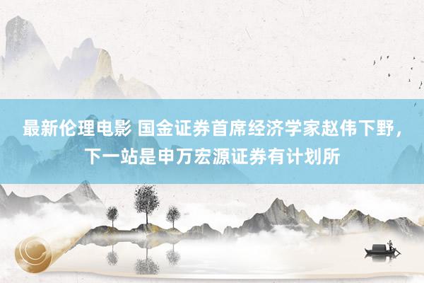 最新伦理电影 国金证券首席经济学家赵伟下野，下一站是申万宏源证券有计划所