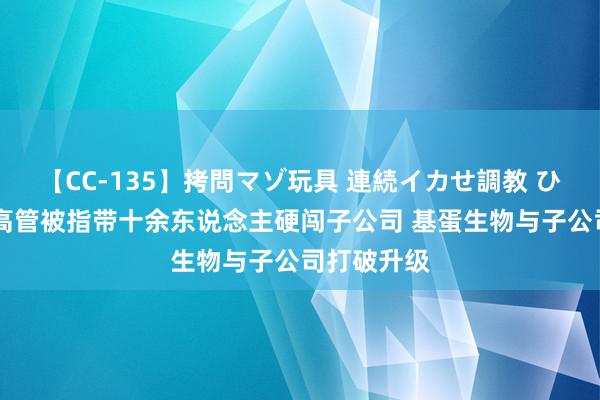 【CC-135】拷問マゾ玩具 連続イカせ調教 ひなの 三名高管被指带十余东说念主硬闯子公司 基蛋生物与子公司打破升级